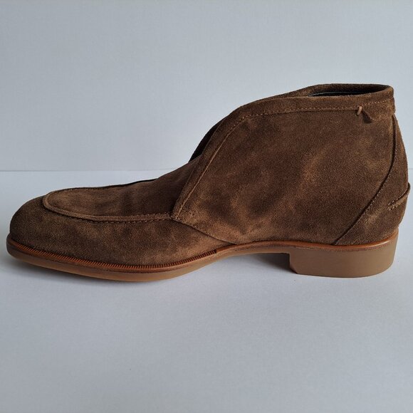 NEW Di Bianco Fidenza Men's Brown Suede Slip On Ankle Boots Shoes - Picture 6 of 16